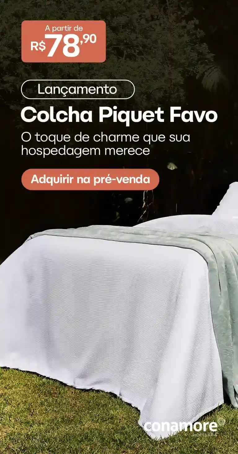 Seus Hóspedes Cobertos de Conforto - Colcha Favo
